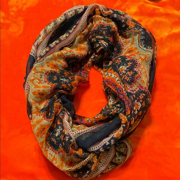 Colorful Patterned Infinity Scarf - Picture 3 of 5